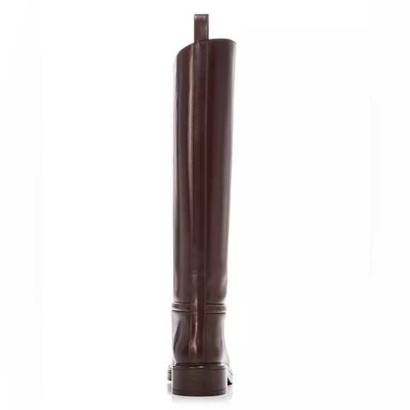 Stuart Weitzman Over-the-Knee Leather Boots in Dark Brown - Picture 3 of 4